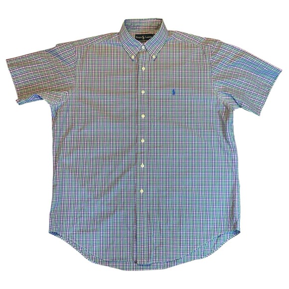 Ralph Lauren Other - Ralph Lauren Men's Classic Fit Short Sleeve Button Up‎ Shirt Sz L Multicolor